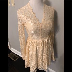ASOS CREAM LACE DRESS